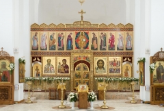 Создающийся центральный иконостас в храме во имя Торжества Православия в Алтуфьево, г. Москва